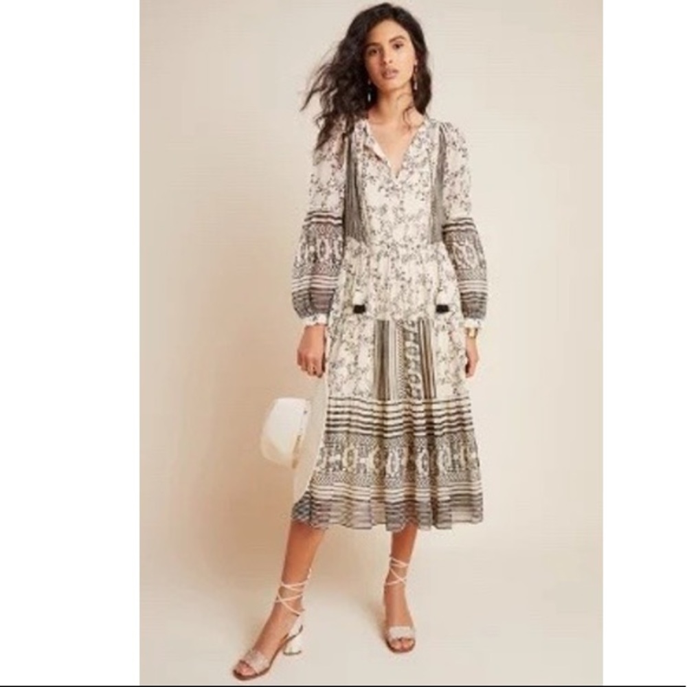 Anthropologie Talulah Tiered Midi Dress